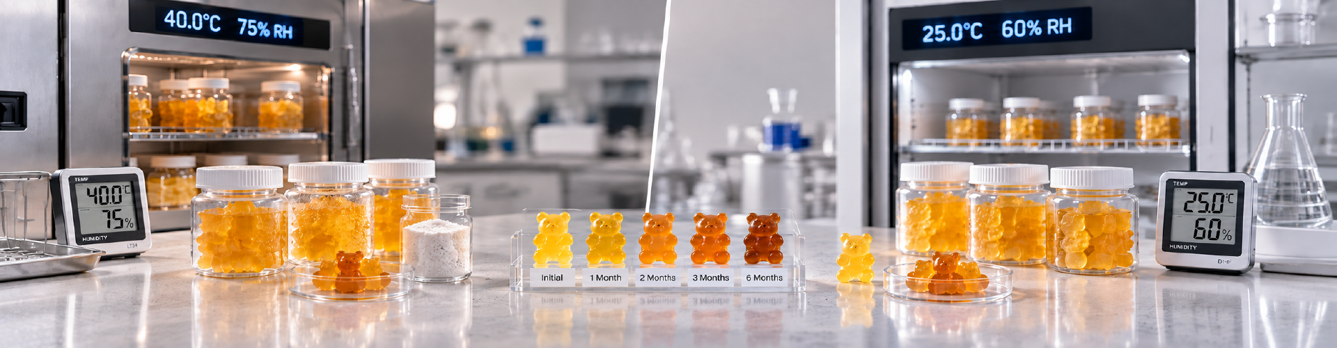 Accelerated vs Real-Time Stability Testing for Gummies