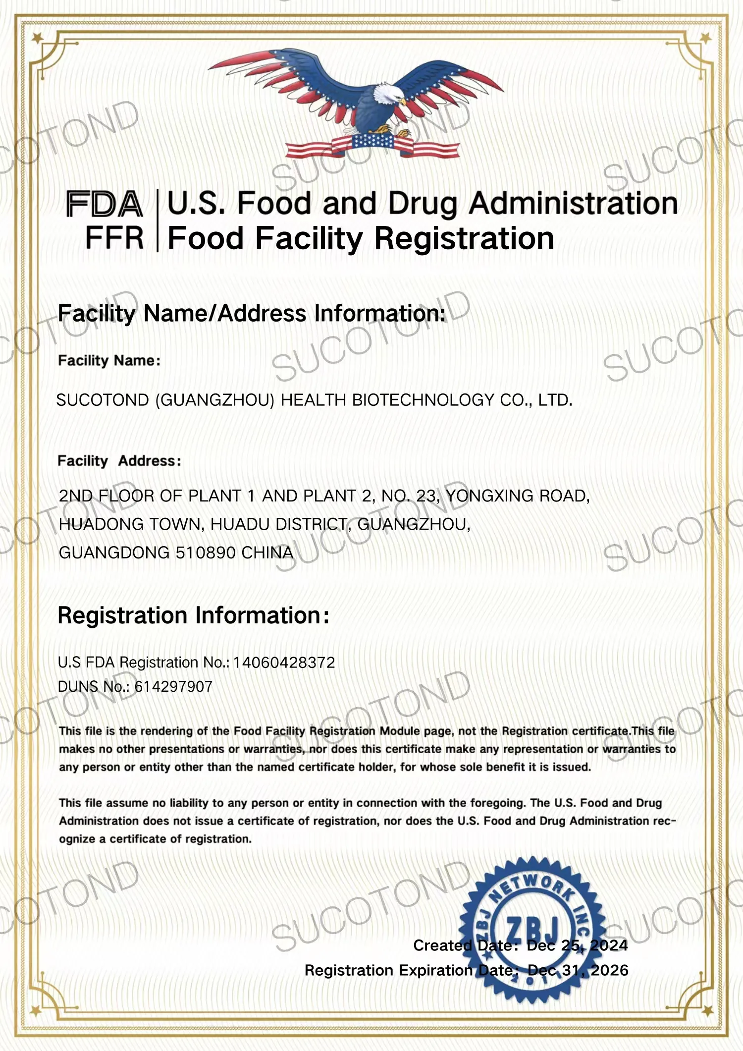 FDA Registered