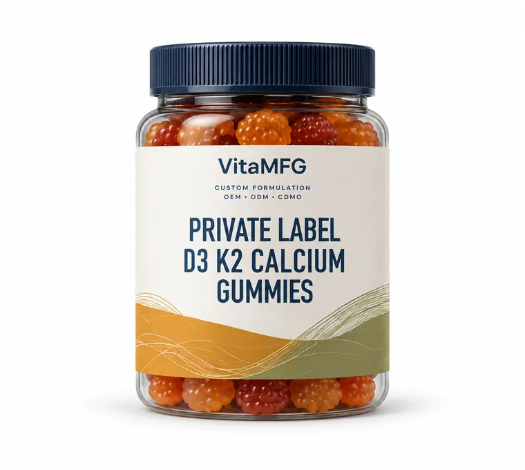 Private Label D3 K2 Calcium Gummies